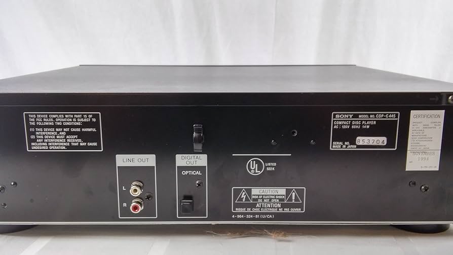 SONY CDP-C445 回転式5連装CDプレーヤー【美品・リモコン付】 SONY CDP-C445 回転式5連装CDプレーヤー【美品・リモコン付】